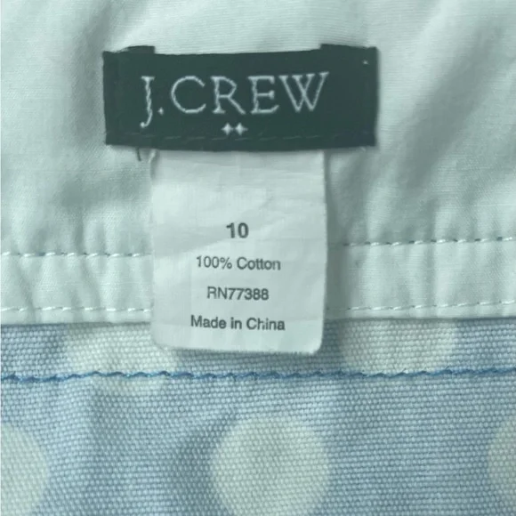 J. Crew Blue and White polka Dot. Mini Skirt - Picture 4 of 6